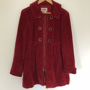 Vintage corduroy Red / Burgundy Coat